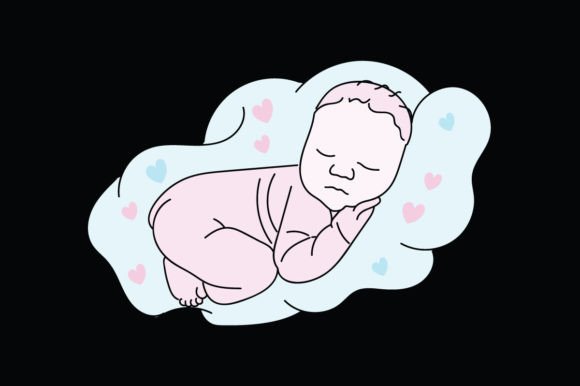 Download Sleeping Baby Illustration Vector Design - Premium Resources