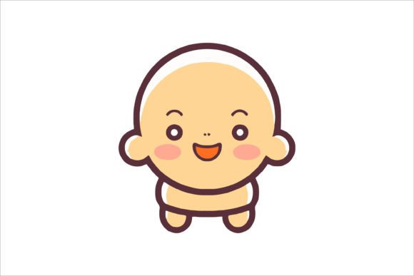 Download Cute Baby Illustration Mascot Vector - Premium Resources