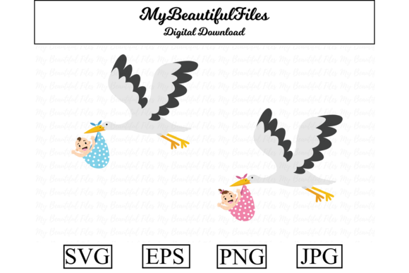 Download Stork Baby Illustration - Baby illustration Collection