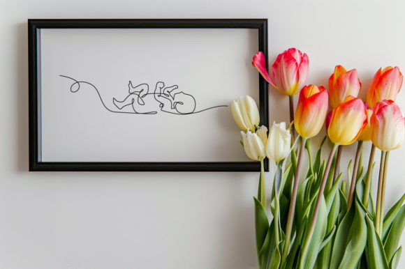 Download Line Art Newborn Baby Illustration Drawn - Premium Resources